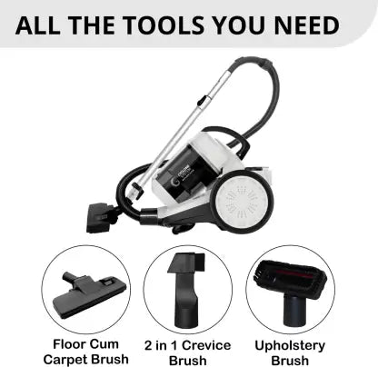 Inalsa Zeus Bagless Dry Vacuum Cleaner (White, Grey) Inalsa Zeus Bagless Dry Vacuum Cleaner (White, Grey)